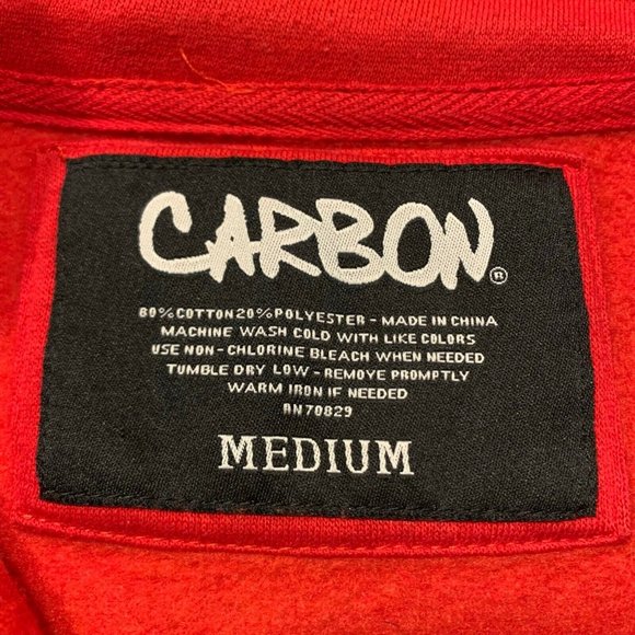 Carbon ESPANA Number 21 Track Jacket Fleece Lined Striped Spell Out Red Yellow M - Picture 4 of 12